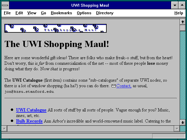 Screenshot of UWI Shopping Maul