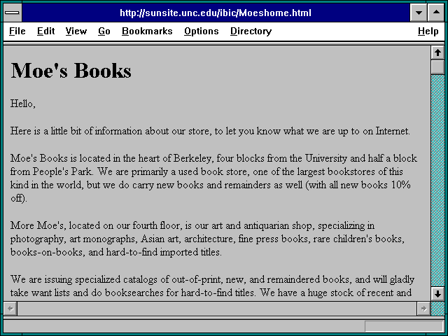 Screenshot of http://sunsite.unc.edu/ibic/Moeshome.html