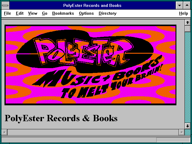 Screenshot of PolyEster Records and Books