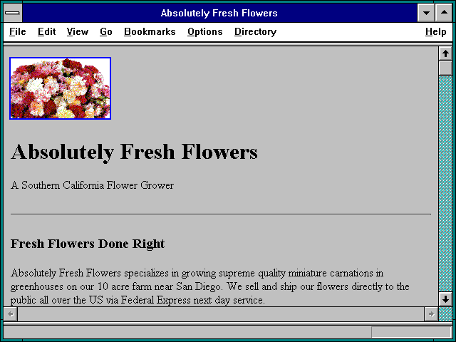 Screenshot of Absolutely Fresh Flowers