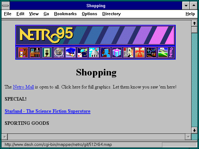 Screenshot of Shopping