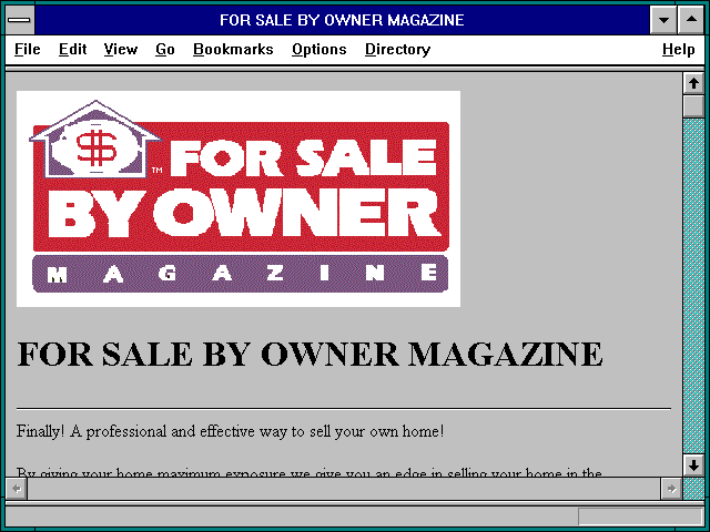 Screenshot of FOR SALE BY OWNER MAGAZINE