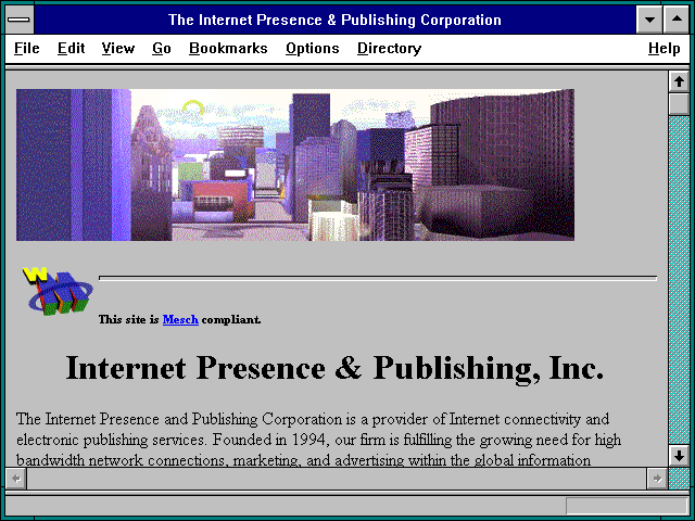 Screenshot of The Internet Presence & Publishing Corporation
