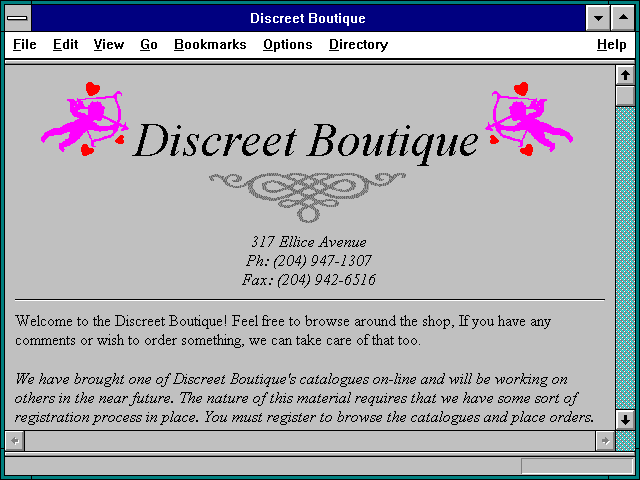 Screenshot of Discreet Boutique