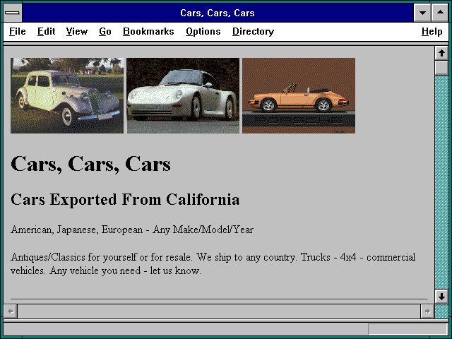 Screenshot of Cars Cars Cars