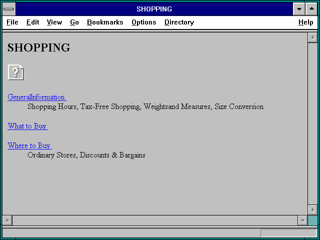 Screenshot of SHOPPING