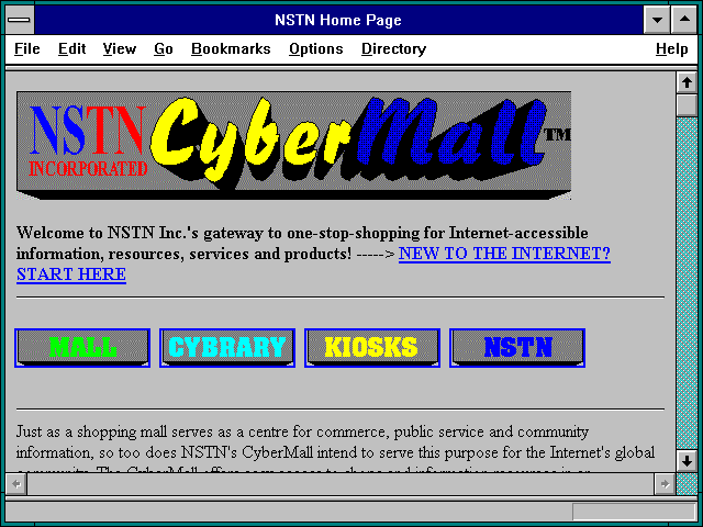 Screenshot of NSTN Home Page