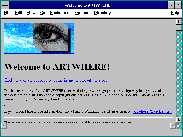 Screenshot of Welcome to ARTWHERE!