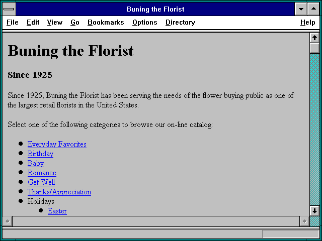 Screenshot of Buning the Florist