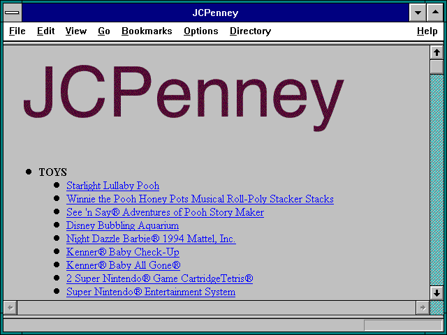 Screenshot of JCPenney