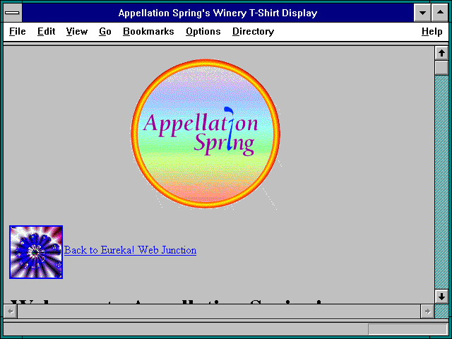 Screenshot of Appellation Spring's Winery T-Shirt Display