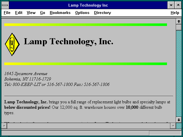 Screenshot of Lamp Technology, Inc.