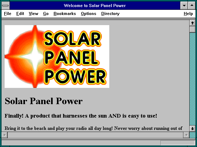 Screenshot of Welcome to Solar Panel Power