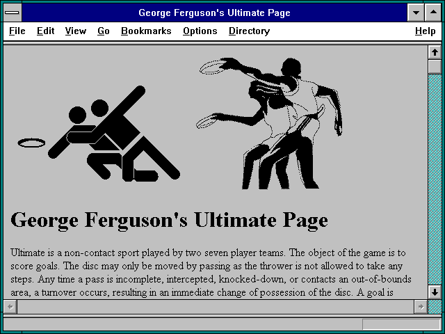 Screenshot of George Ferguson's Ultimate Page