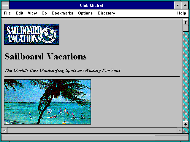 Screenshot of Club Mistral