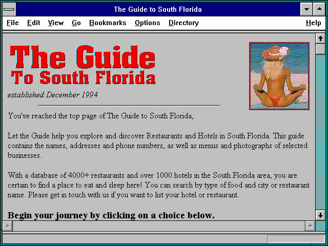 Screenshot of Florida's Computer Yellow Pages