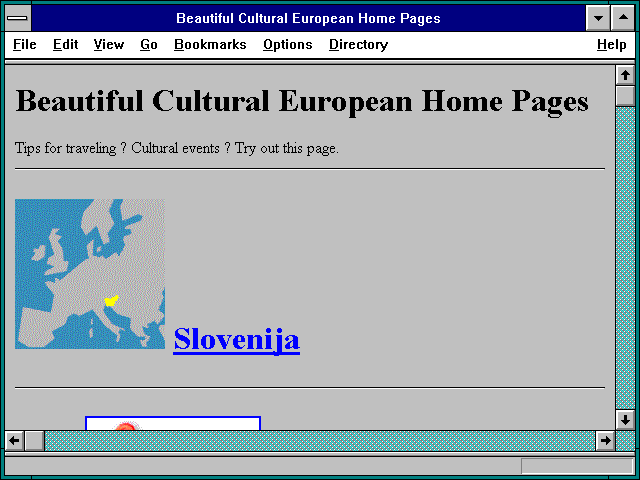 Screenshot of Beautiful Cultural European Home Pages