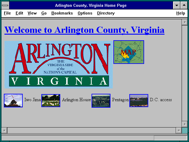 Screenshot of Arlington County Virginia Home Page