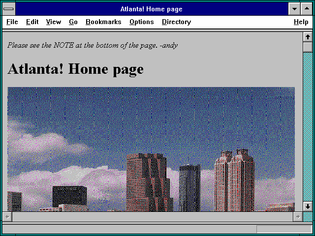 Screenshot of Atlanta! Home page