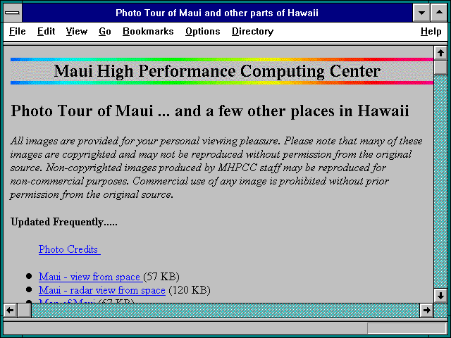 Screenshot of Maui High Performance Computing Center