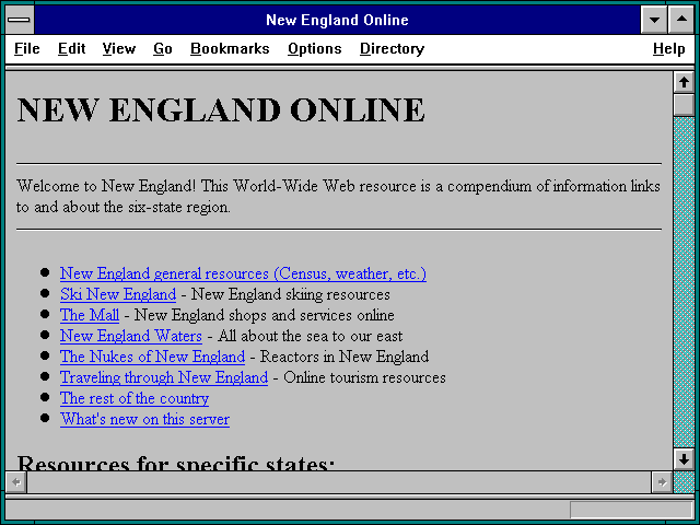 Screenshot of Boston Information Server