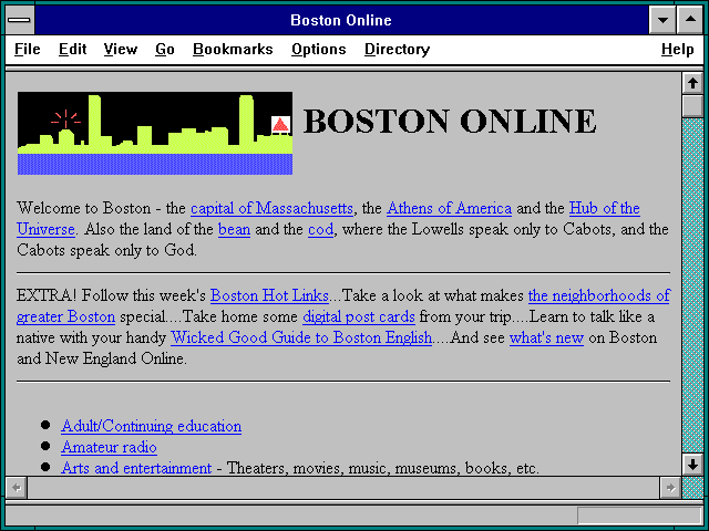 Screenshot of Boston Online