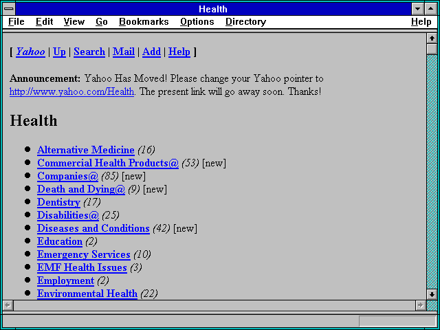 Screenshot of Health