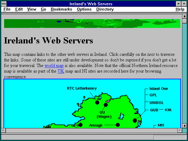 Screenshot of Ireland's Web Servers