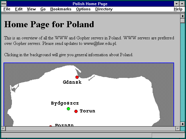 Screenshot of Polish Home Page