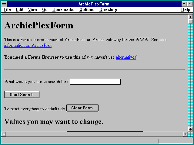 Screenshot of ArchiePlexForm