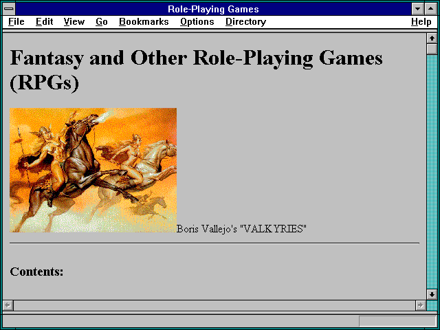 Screenshot of Role-Playing Games
