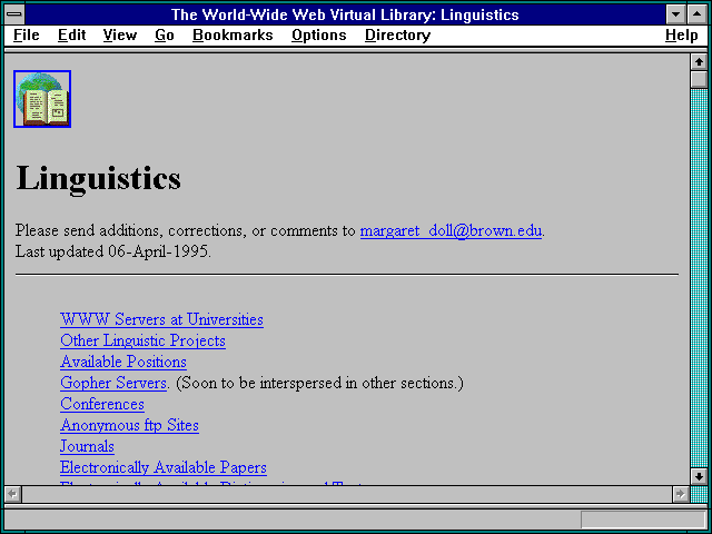 Screenshot of Gardening List WWW.
