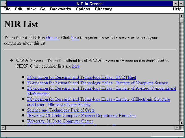 Screenshot of NIR in Greece