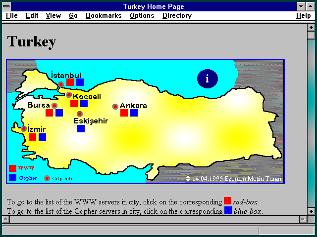 Screenshot of Turkey Home Page