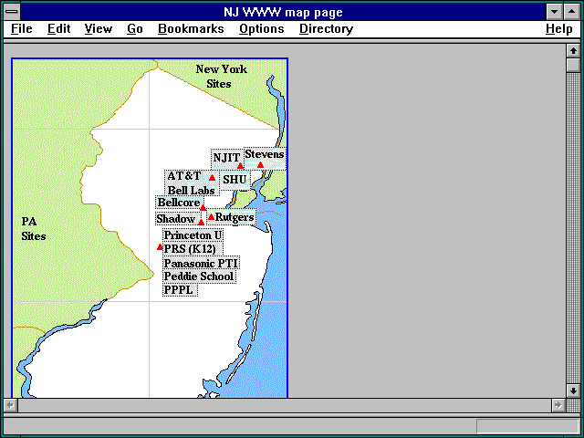 Screenshot of NJ WWW map page