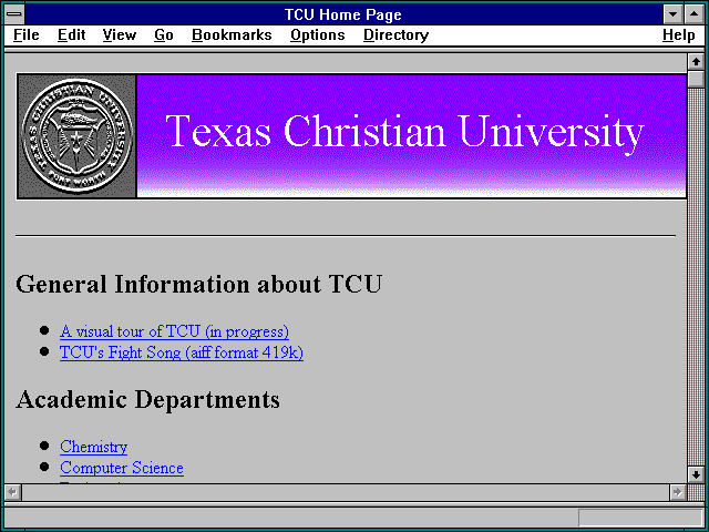 Screenshot of Texas Christian University