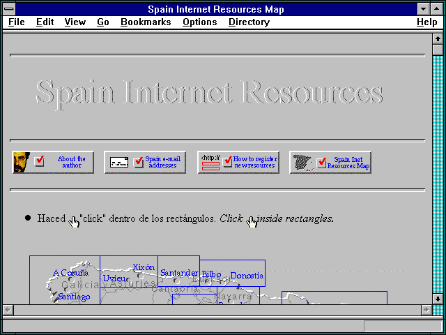 Screenshot of Spain Internet Resources Map